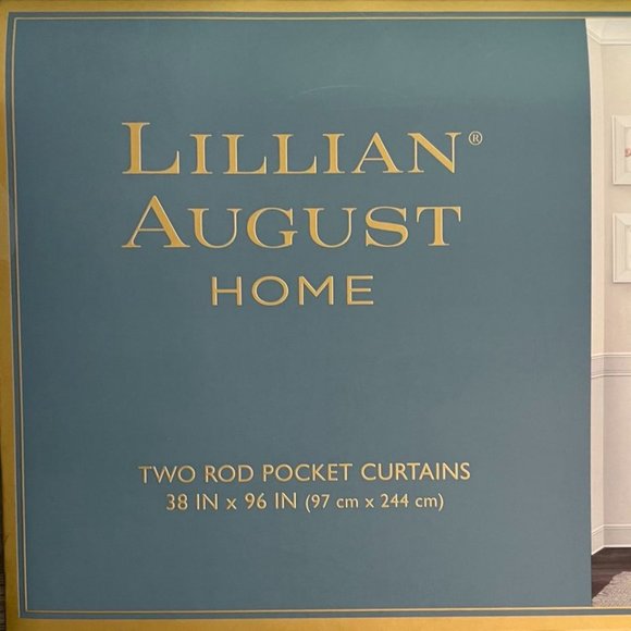 38 x 96 Lillian August Curtains Rod Pocket Birdsong Floral Seafoam Green Blue - Picture 7 of 9